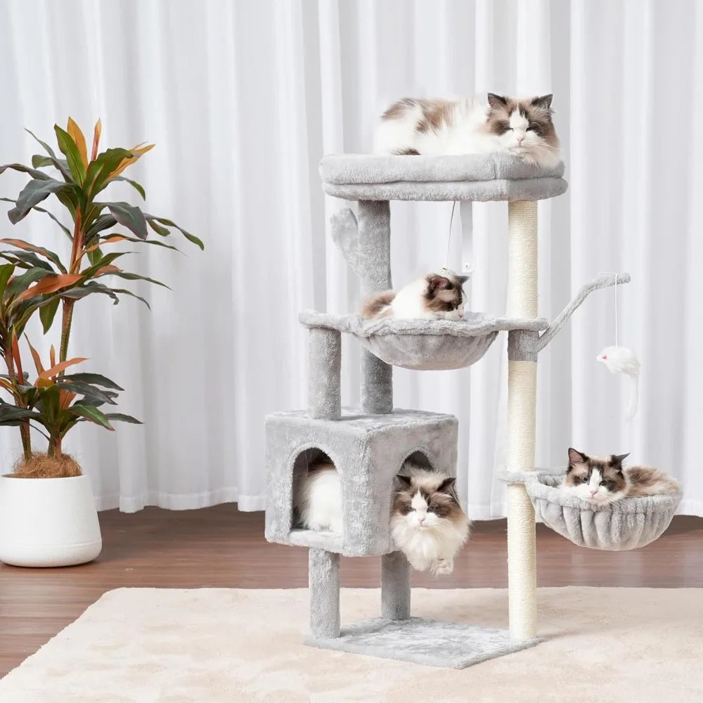 Heybly Cat Tree With Scratching Post And Plush Platform
