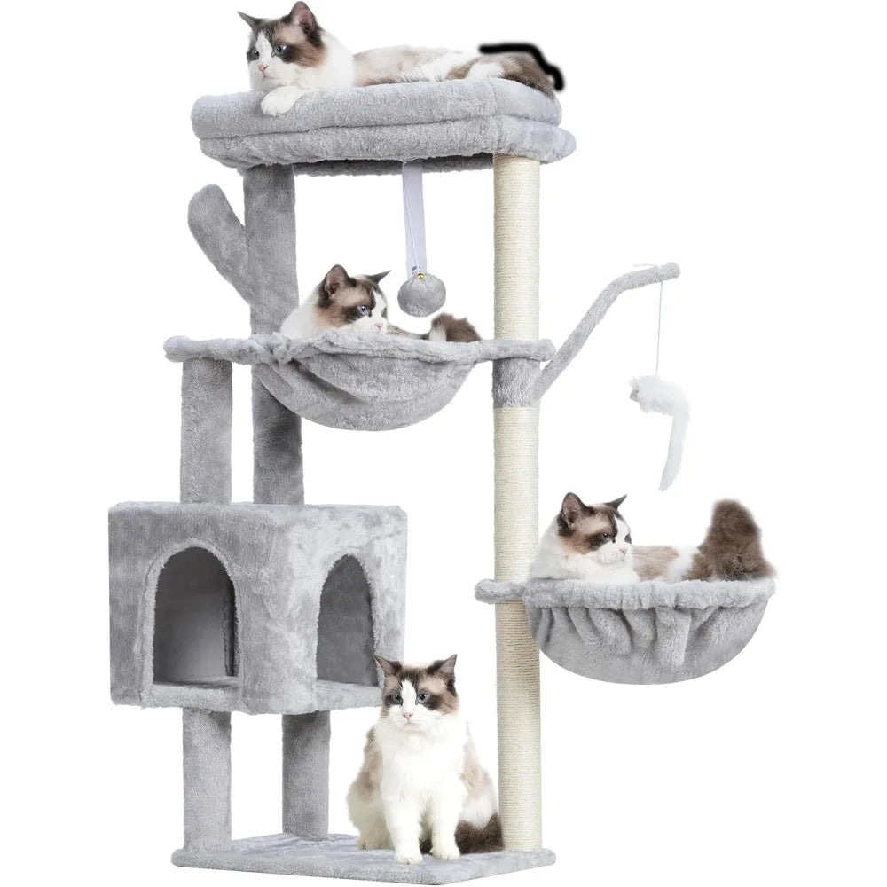 Heybly Cat Tree With Scratching Post And Plush Platform