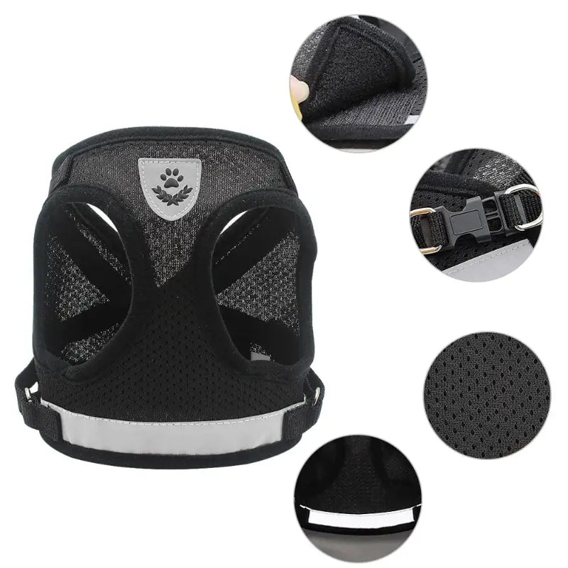 Reflective Mesh Undershirt Dog Harness Vest with Adjustable Fit