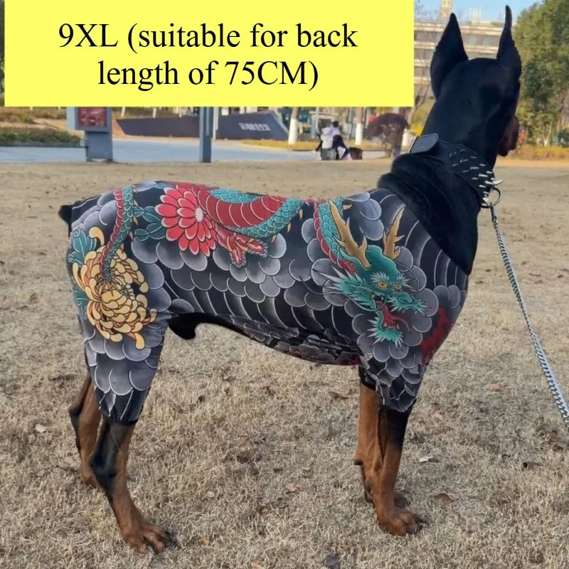Dog Tattoo Print Shirt For Pets Four Seasons Dog Apparel