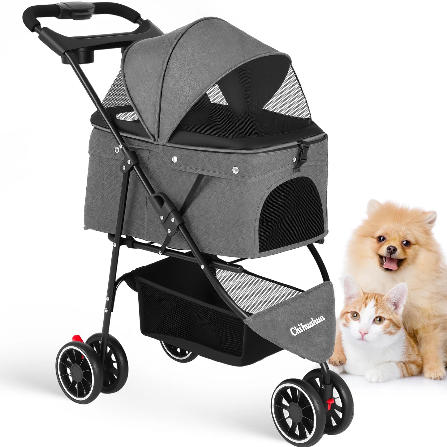 CHIHUAHUA Pet Stroller Foldable Portable Dog Cat Carrier For Travel