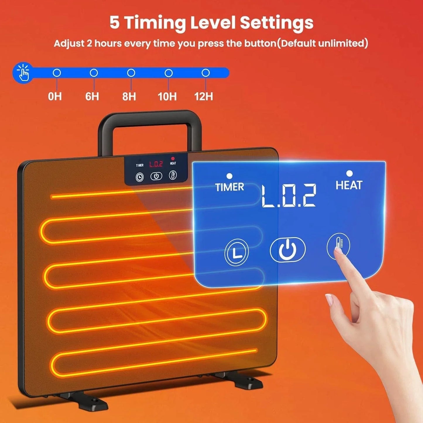 Thermostatic Poultry Coop Heater Universal Panel With Adjustable Temperature
