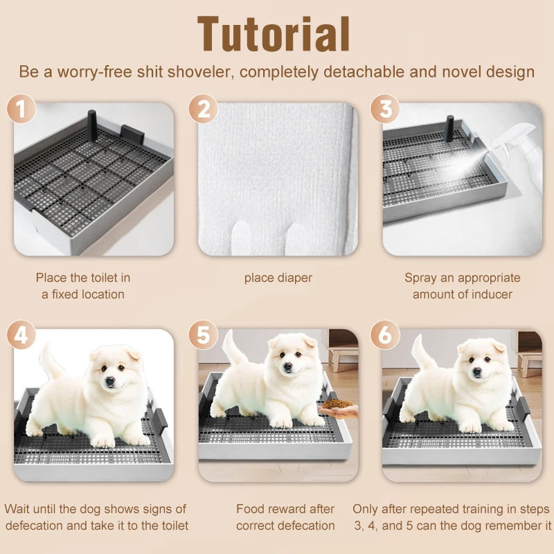 COMBEATS Flat Dog Potty Tray Pee Pad Fixation Flushable
