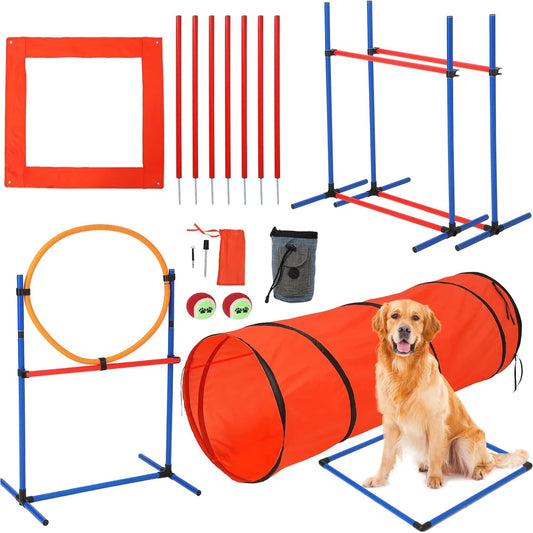 HiMISSH 87 Piece Dog Agility Training Set Obstacle Course