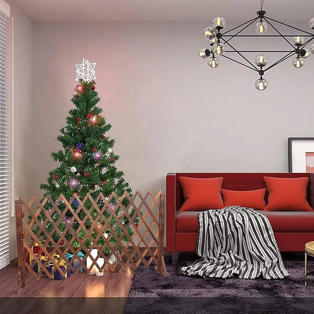 BXKCFYBSQ Garden Fence Retractable Wooden Trellis Gate