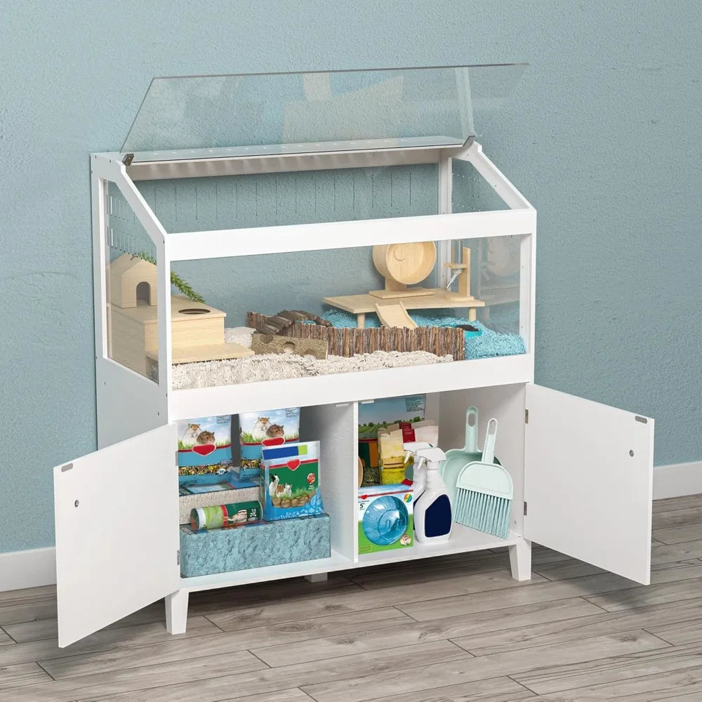Hign-concerned Hamster Cage With Acrylic Panels Storage