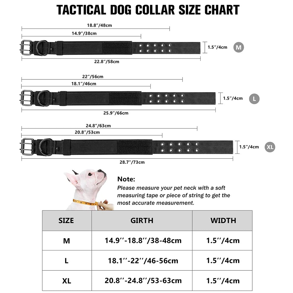 Durable Nylon Military Tactical Dog Collar For Training