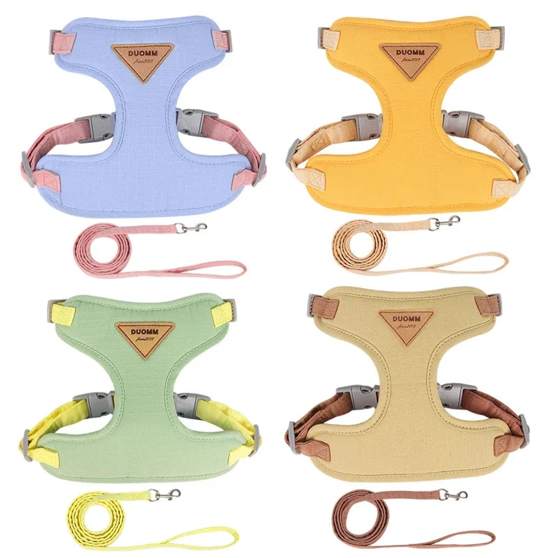 Puppy Harness And Leash Set Breathable Pet Chest Vest