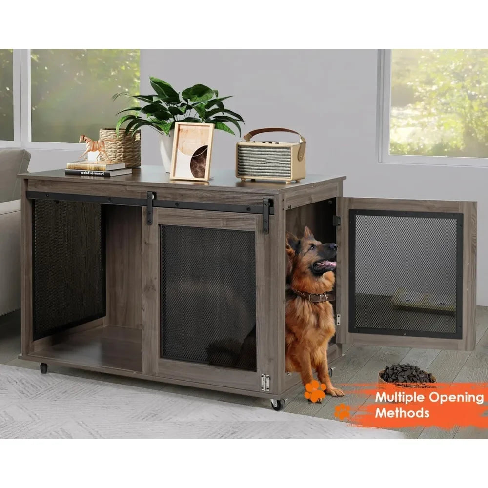 Heavy Duty Wooden Dog Crate Kennel Indoor Decorative Table