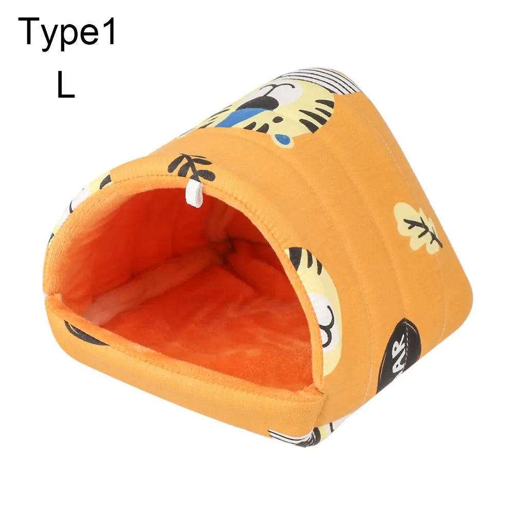NONECN Hamster House Bed Cozy Soft Pet Nest Mat Fleece