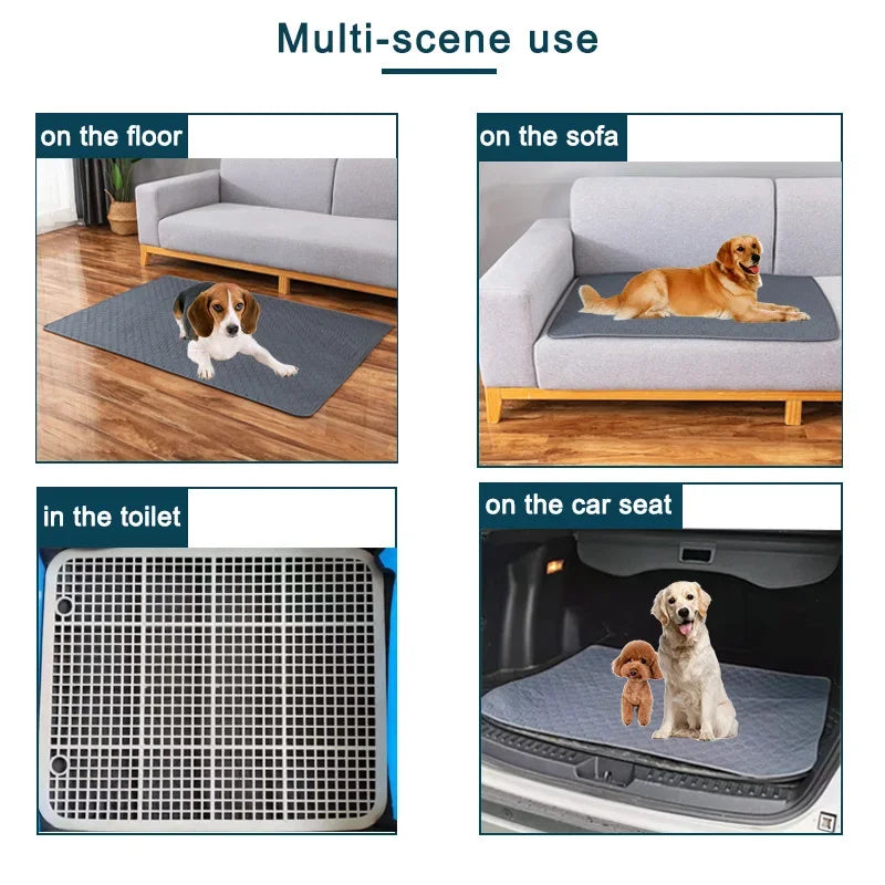 NONECN Washable Dog Pee Pad Blanket Diaper Mat For Training