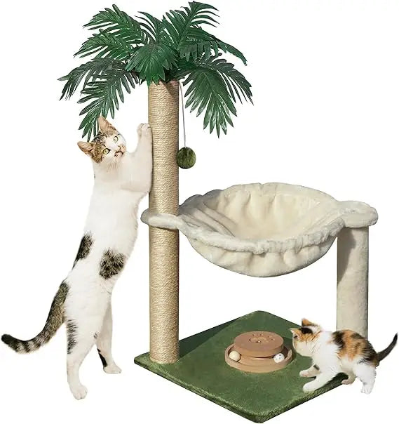 Breed Compact Cat Tree With Hammock And Scratching Post