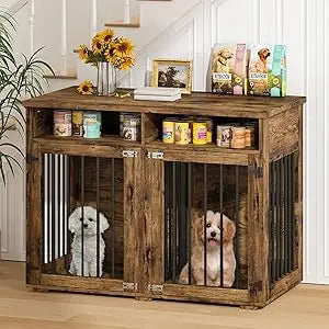 Hign-Concerned Masterpiece Wooden Dog Crate With Storage