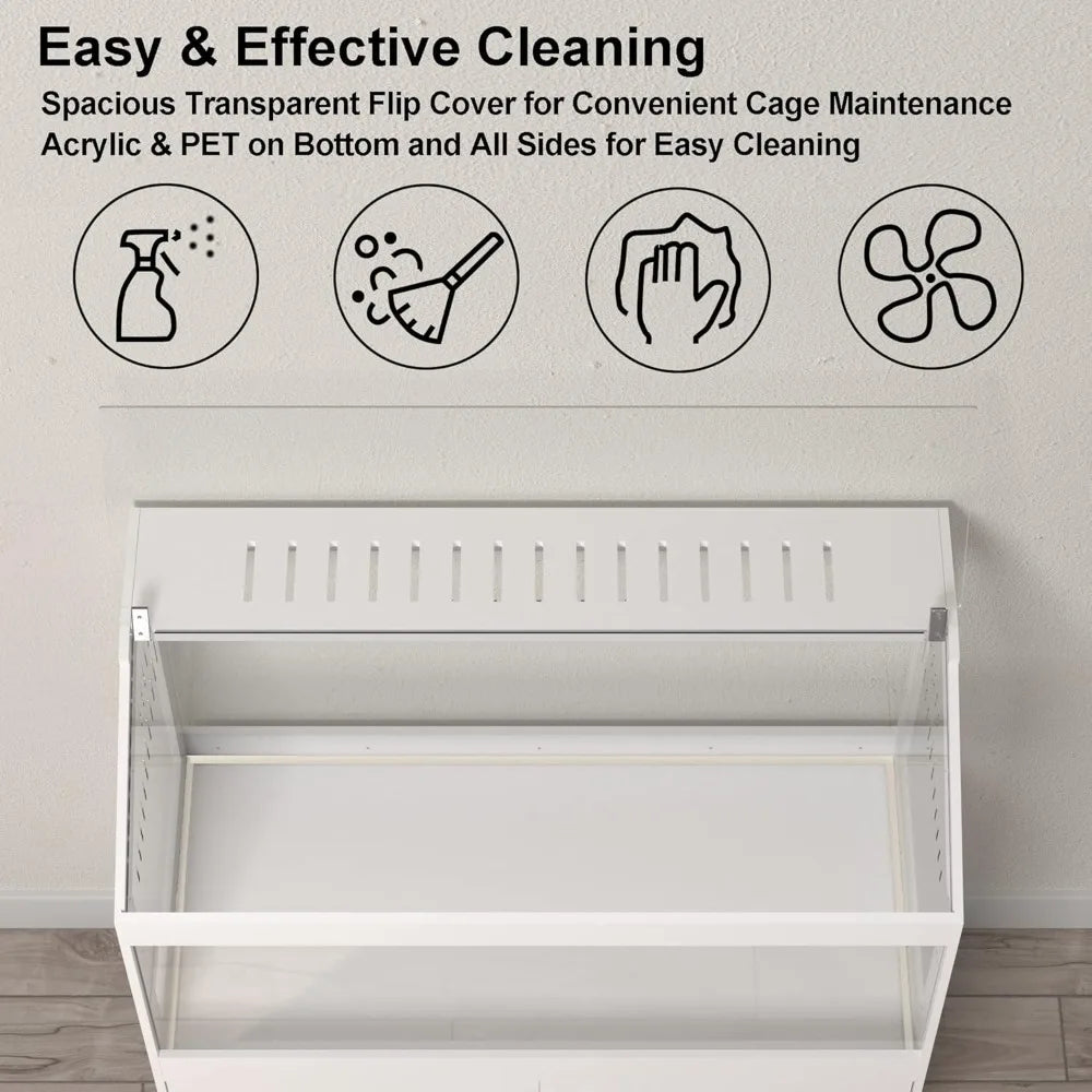 Hign-concerned Hamster Cage With Acrylic Panels Storage