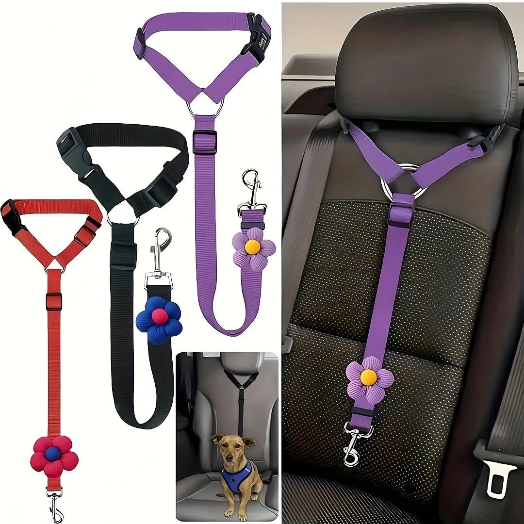Dog Seat Belt For Vehicle Secure Pet Car Tether Leash