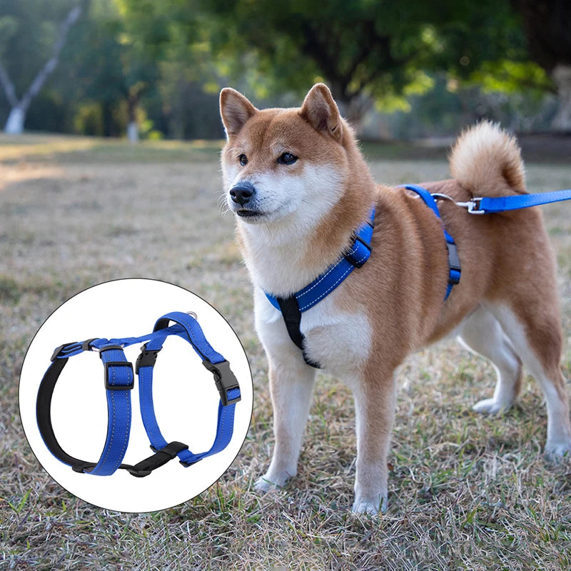 MeowVista Reflective H-Shaped Dog Harness Nylon Chest Strap