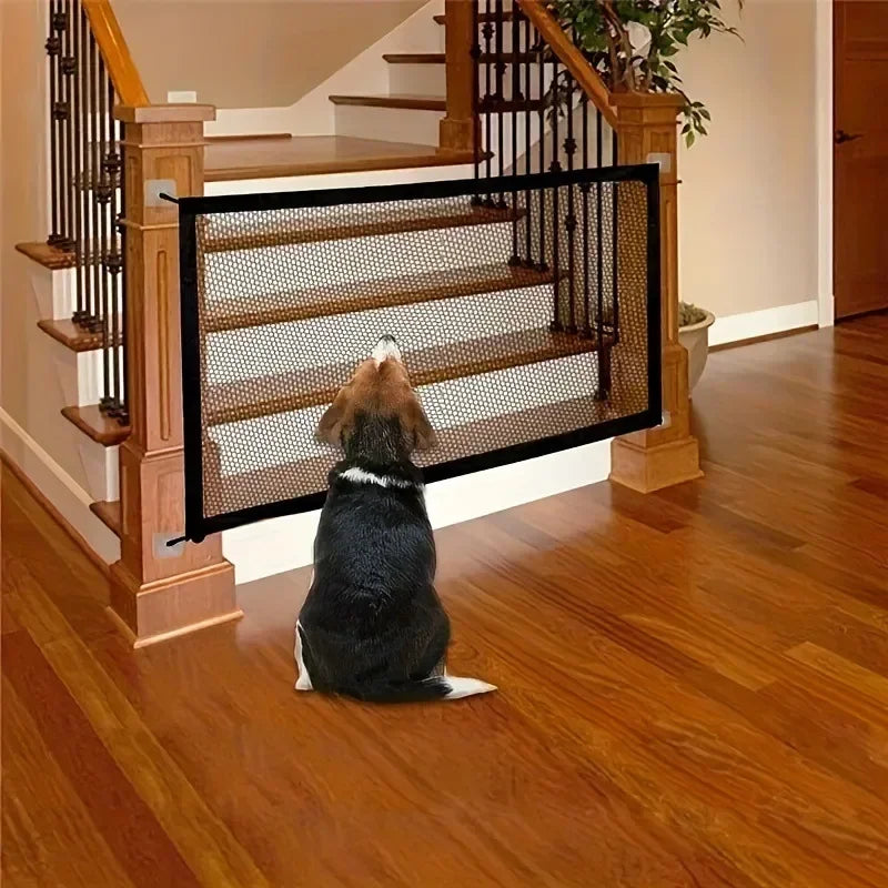 Heavy Duty Dog Barrier Fence With Hooks Foldable Mesh Gate