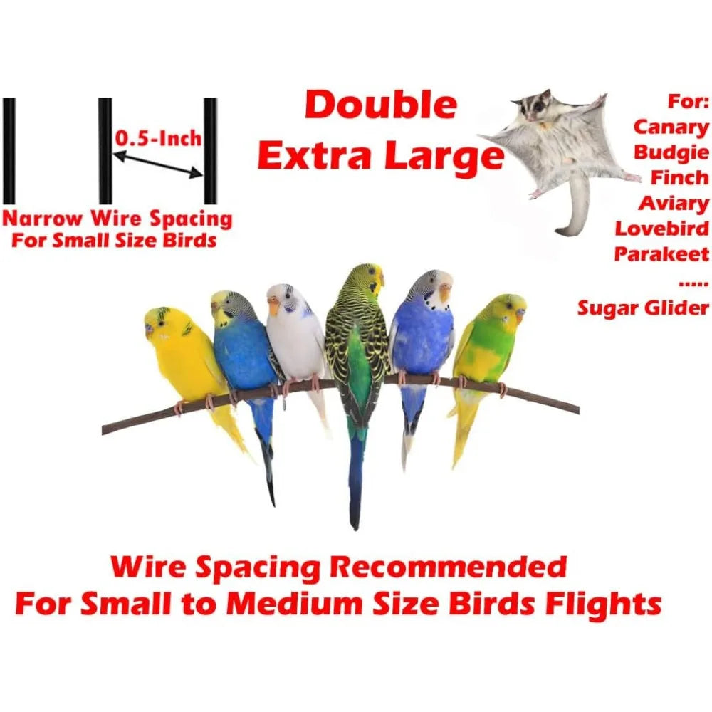 Gap Center Divider Bird Cage With Nest Box Breeder Cage