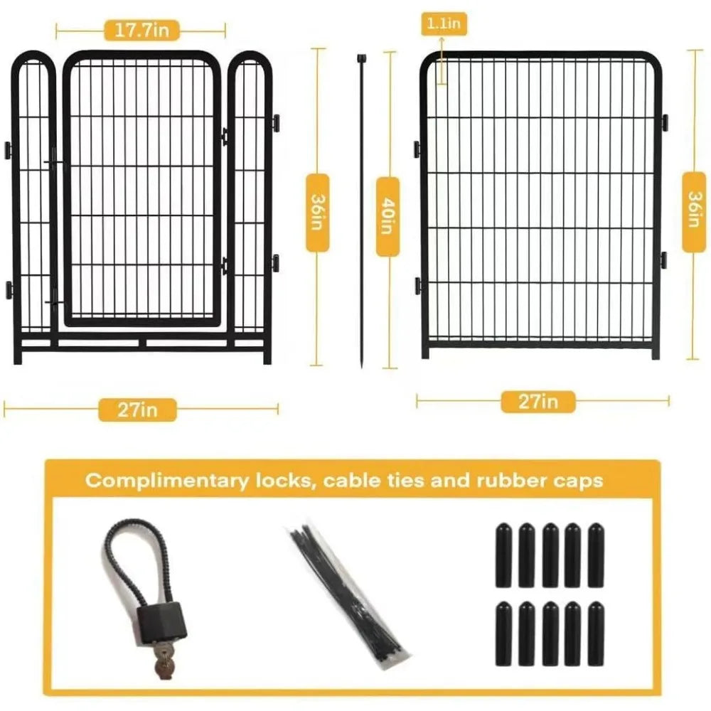 Hignconcerned Outdoor Metal Dog Fence Ten Panels For Yard