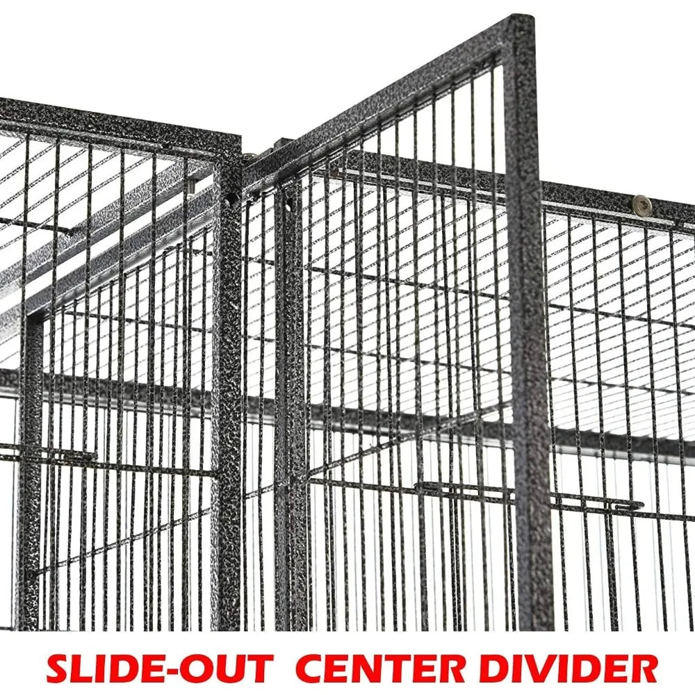 Gap Center Divider Bird Cage With Nest Box Breeder Cage