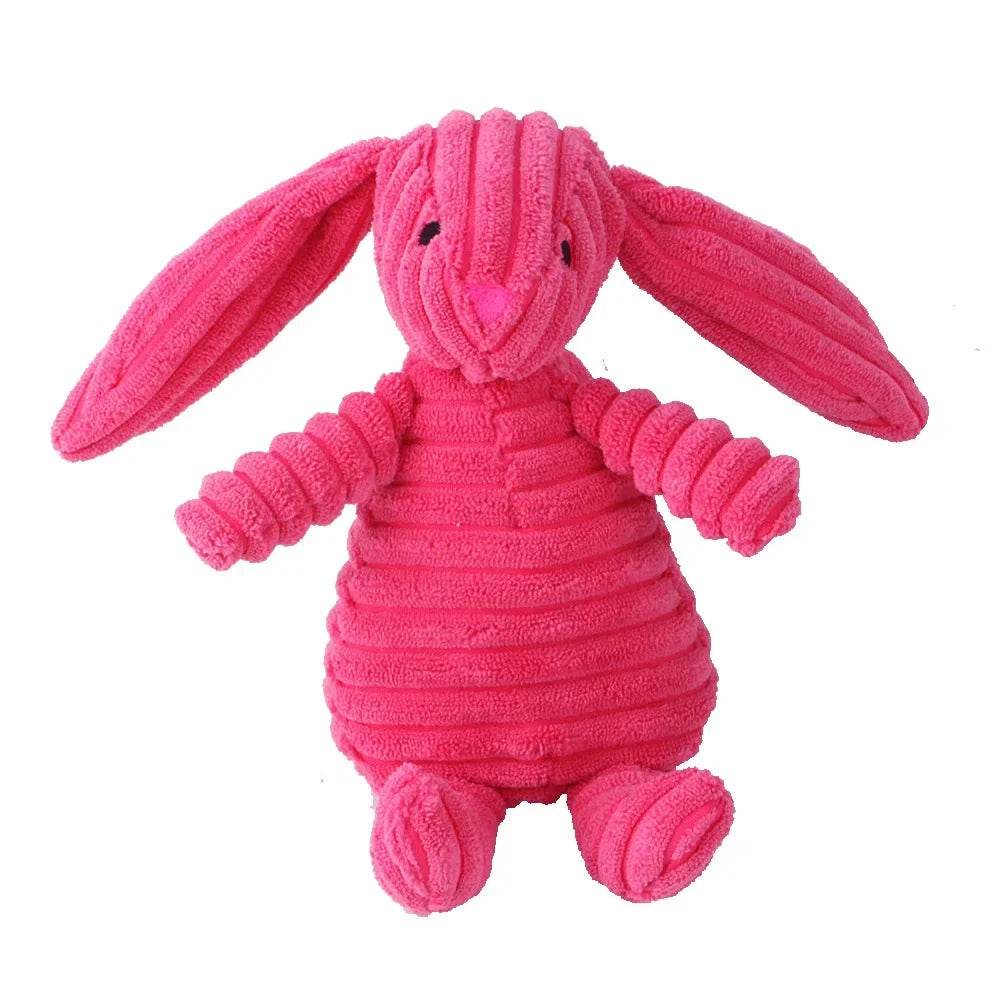 Corduroy Plush Dog Toy Bite Resistant Squeaky For All Dogs