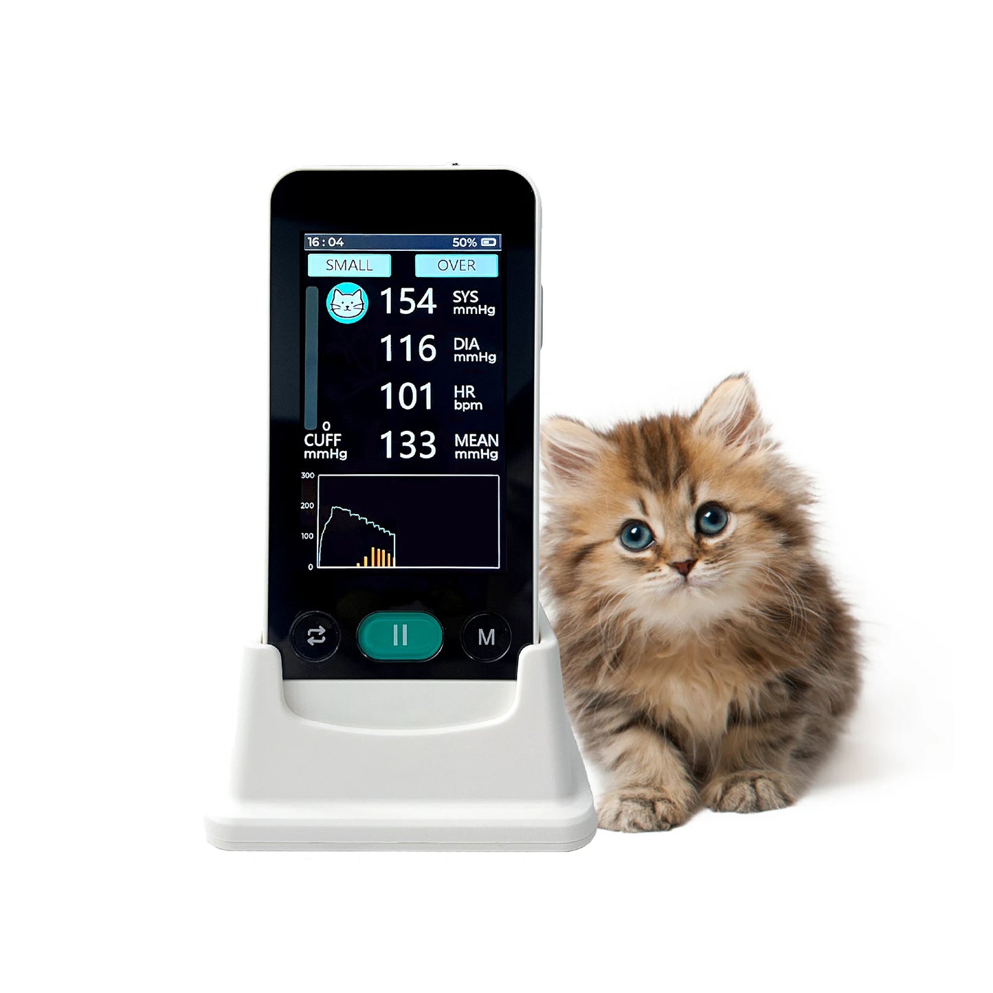Pet Blood Pressure Monitor Handheld Electronic BP Meter for Cats