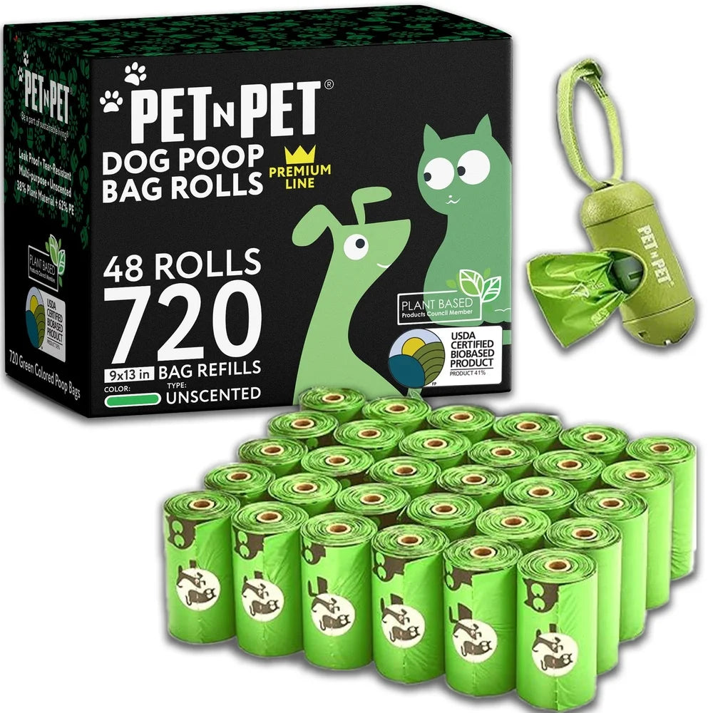 DUTRIEUX Biobased Dog Poop Bags 720 Count Free Dispenser