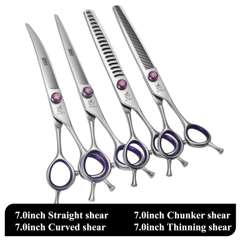Fenice 7.0/8.0inch Professional Dog Grooming Scissors Thinning Chunker Shears JP440C Pets Dogs Groomer Tools