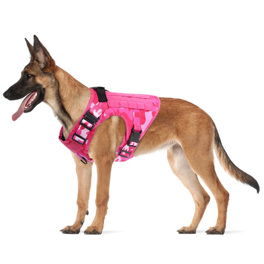PETRAVEL Camouflage Dog Harness Adjustable Leash Training Vest German Shepherd