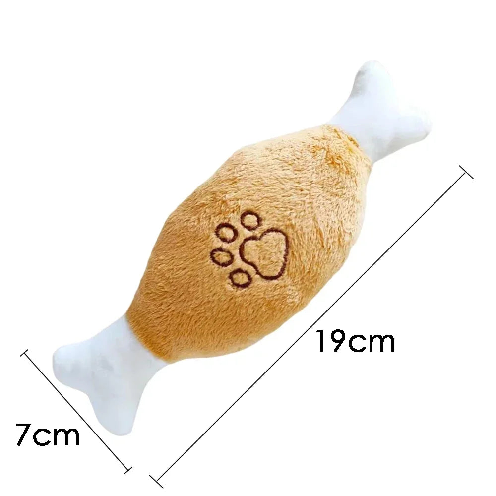 Corduroy Plush Dog Toy Bite Resistant Squeaky For All Dogs