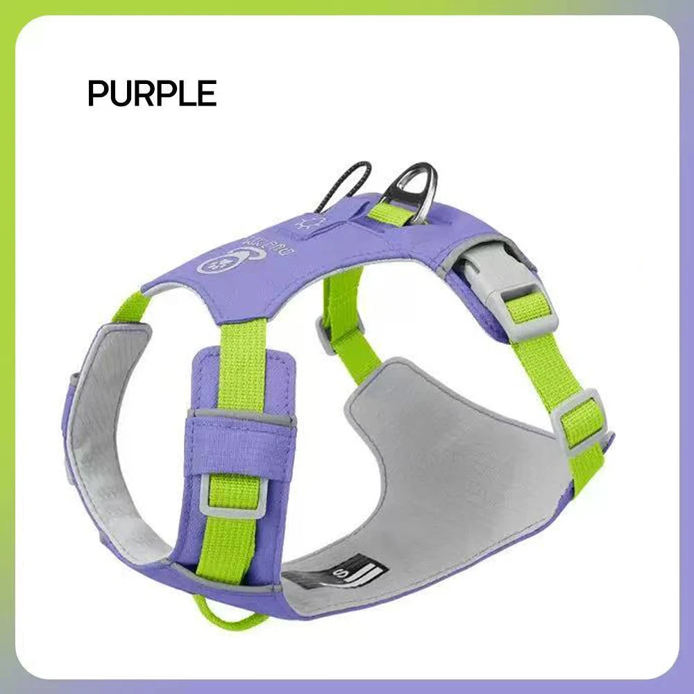 Pet Dog Harness Light Weight Reflective Vest Padded No Pull