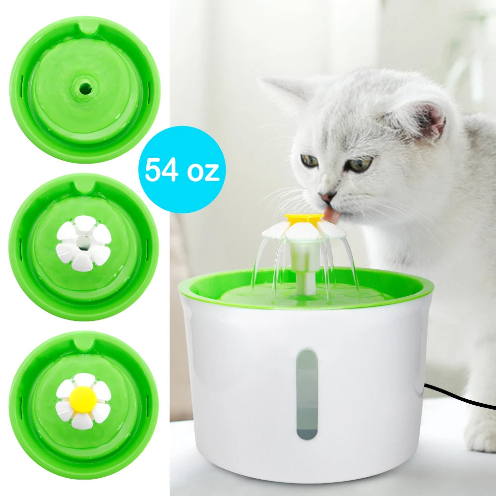 Automatic 1.6L Pet Water Fountain USB Quiet Drinker