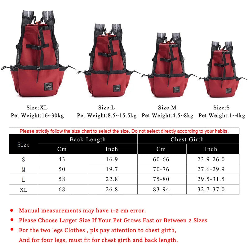 Breathable Pet Dog Carrier Bag Backpack for Travel Comfort