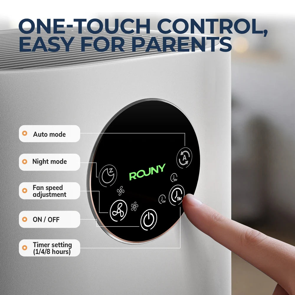 Rouny 2-In-1 Air Purifier With Humidifier H13 True HEPA For Home
