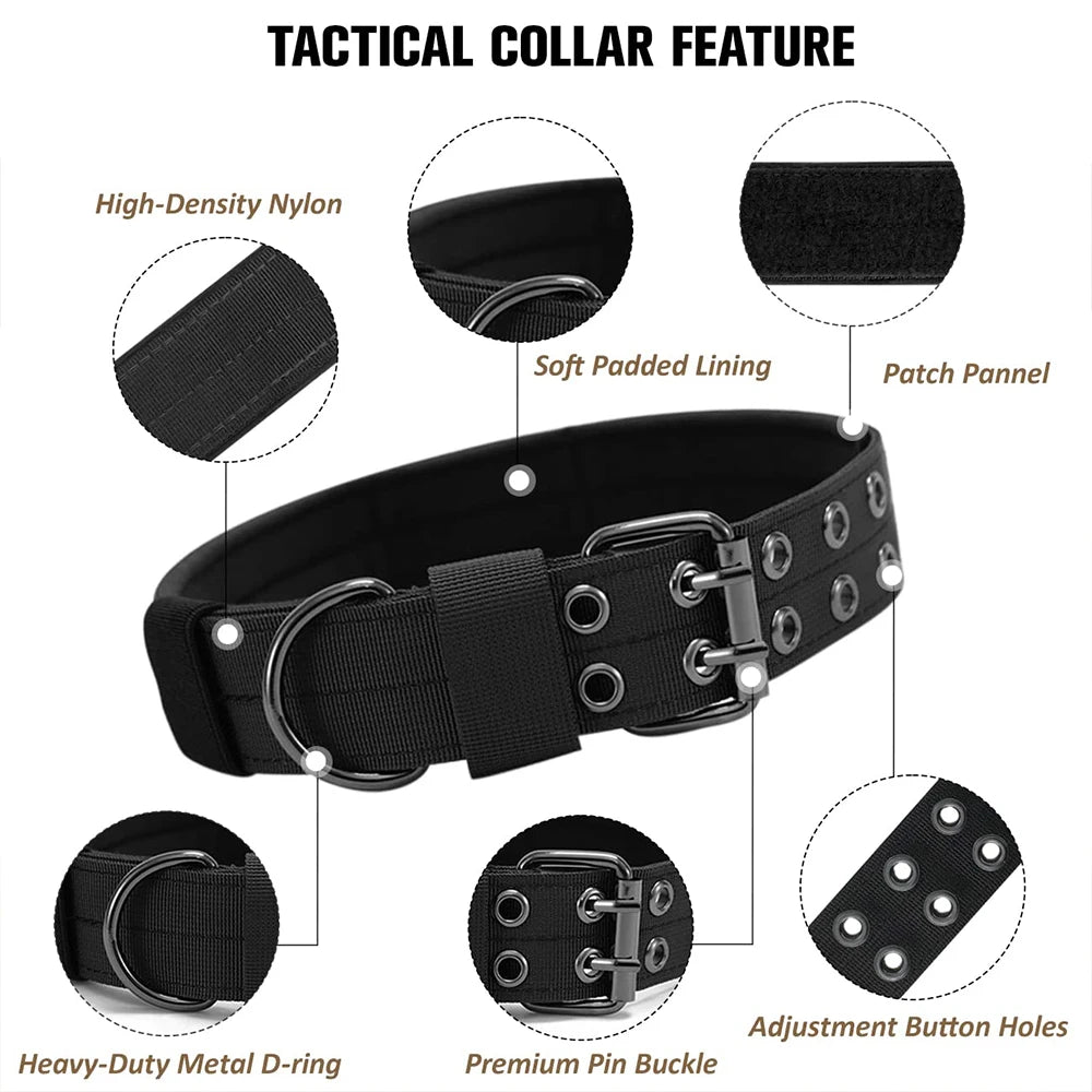 Durable Nylon Military Tactical Dog Collar For Training