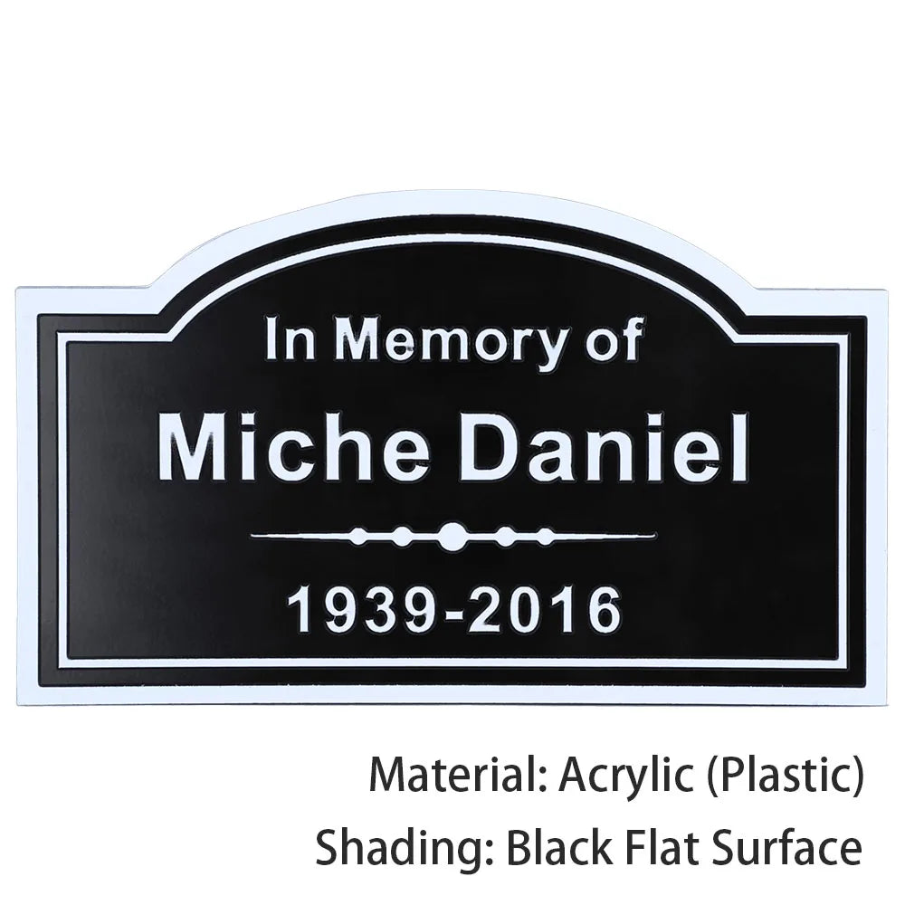 BILEEDA Personalized Memorial Plaque Engraved for Loved Ones Grave Marker