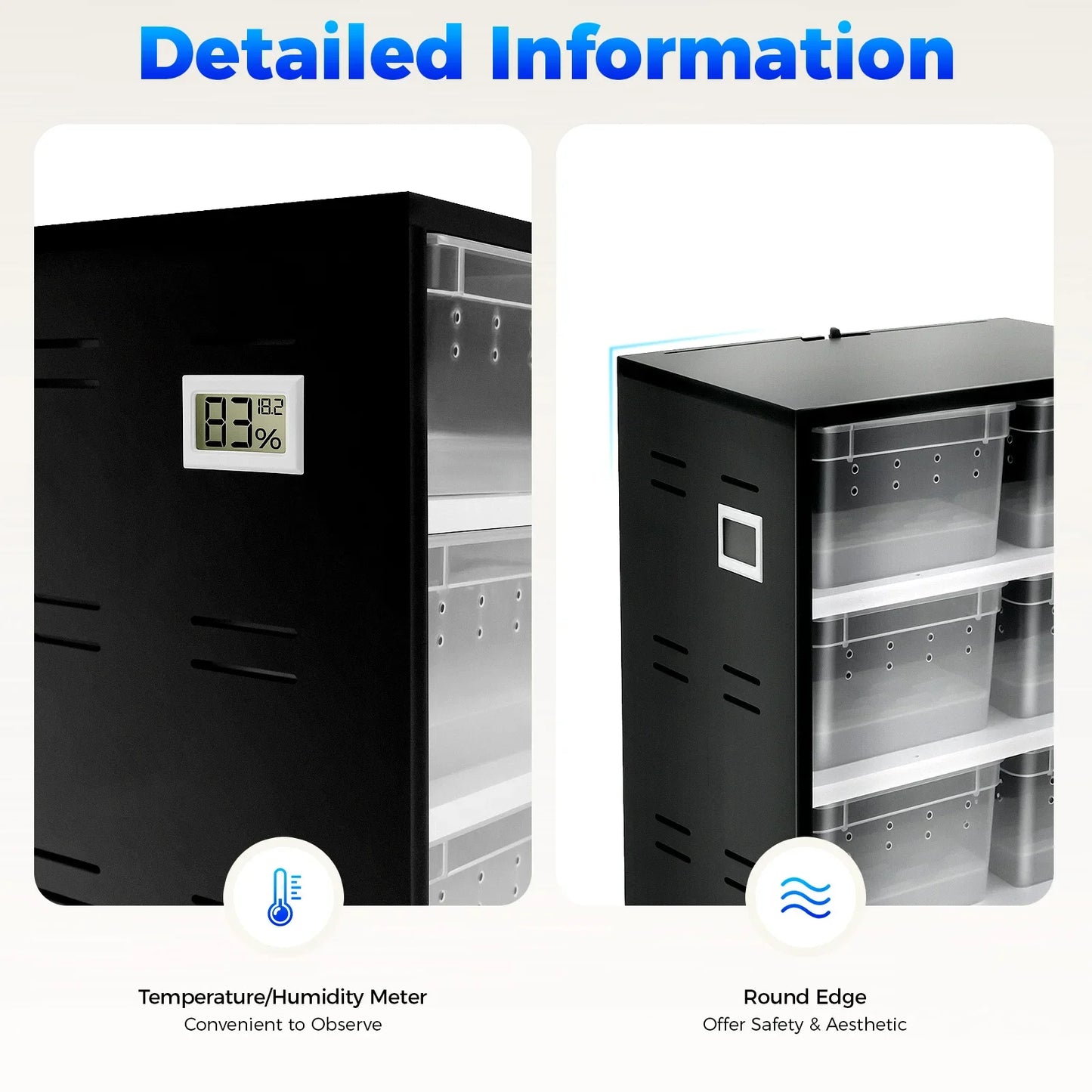 Critter Craze25 Reptile Breeding Cabinet With 8 Clear Boxes