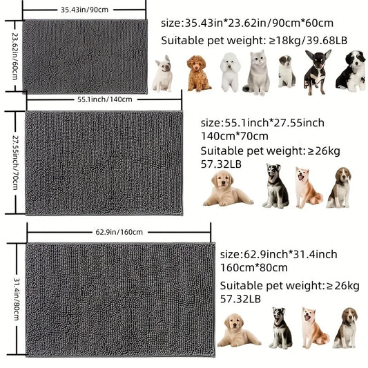 Dog Door Mat For Muddy Paws Absorbs Moisture And Dirt