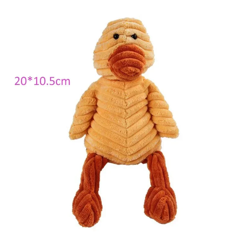 Corduroy Plush Dog Toy Bite Resistant Squeaky For All Dogs