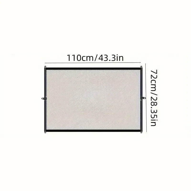 Heavy Duty Dog Barrier Fence With Hooks Foldable Mesh Gate