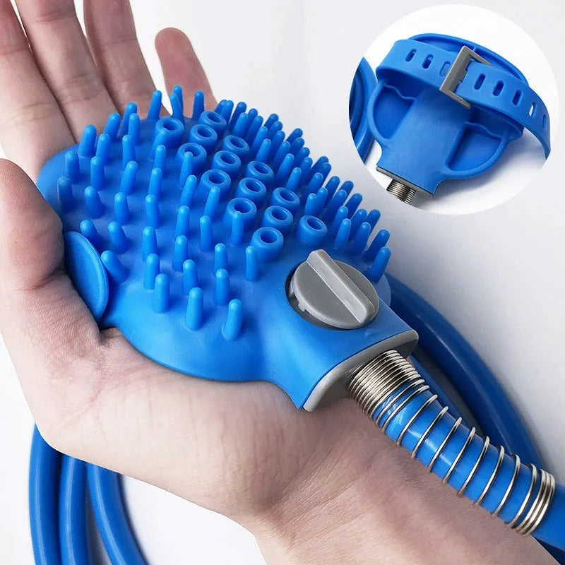 Dual Pet Bathing Brush And Shower Tool For Dogs Cats