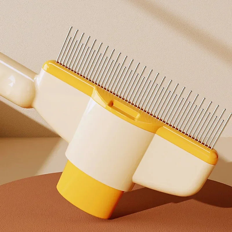 Self-Cleaning Dog Grooming Brush One Button Hair Remover