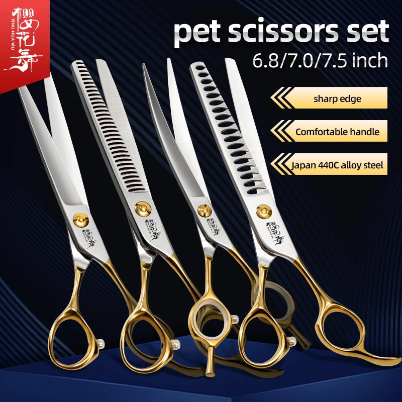 Sakura Dance Professional Pets Scissors Grooming Set For Dogs 440C