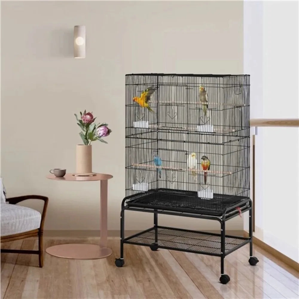 Guangdong Bird Cage With Rolling Stand For Budgies Parrots