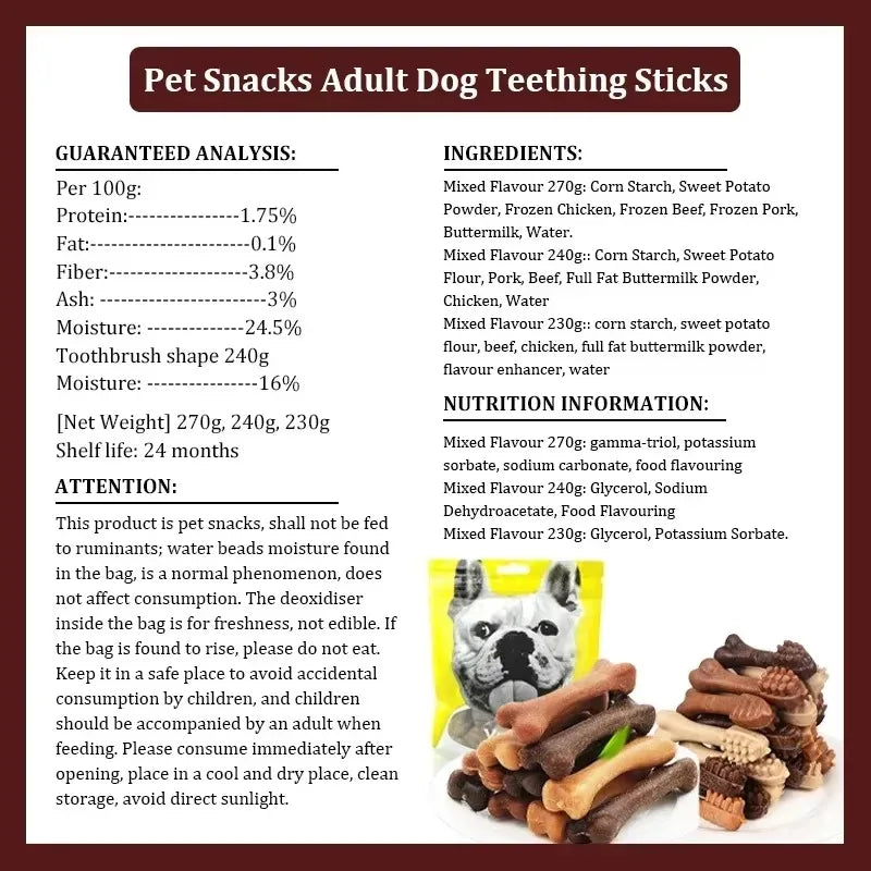 Hign Concerned Dog Bruxism Stick Toothbrush Bone Shape