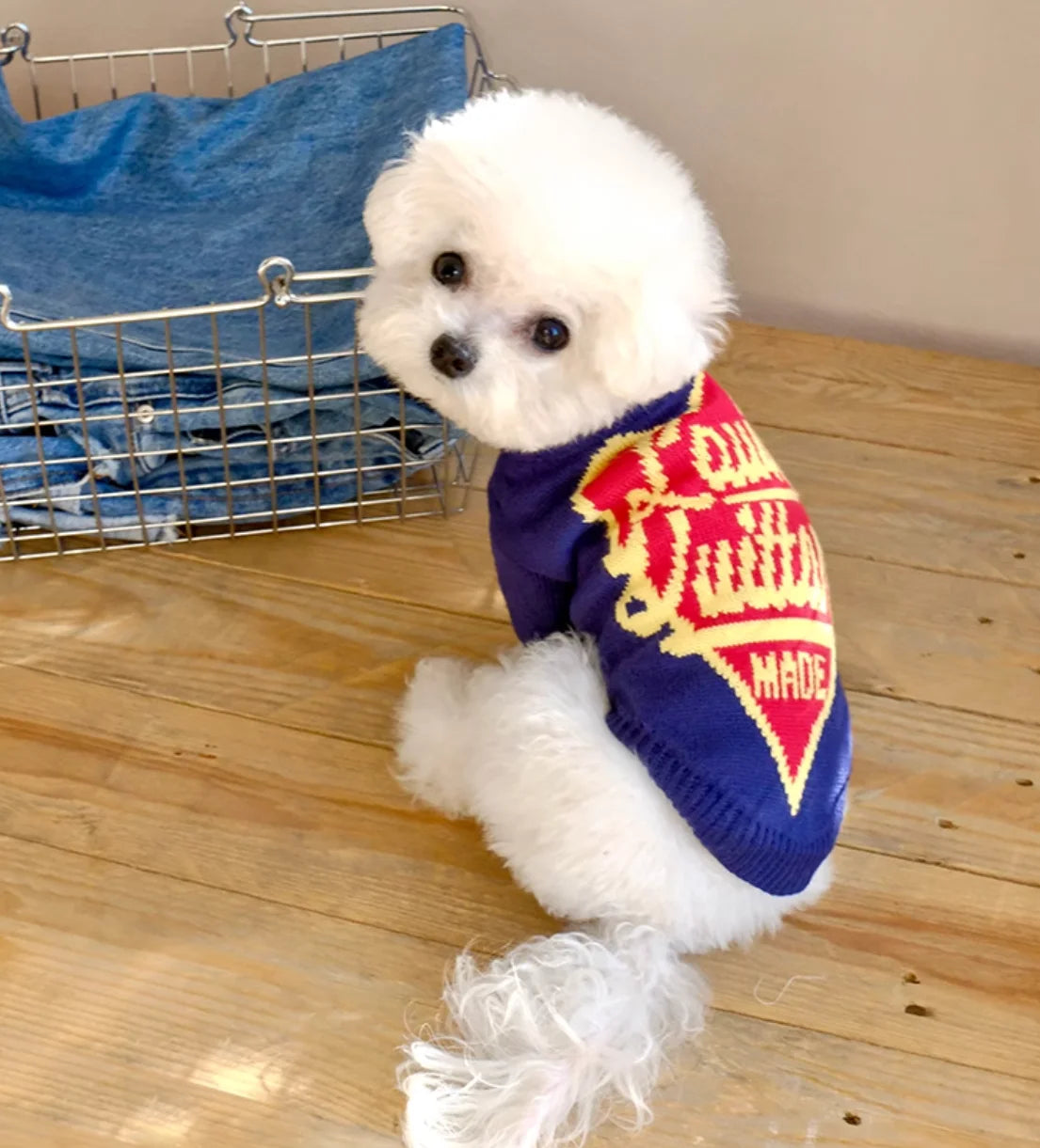 Cute French Fries Printed Cotton Pet Sweater Jacket
