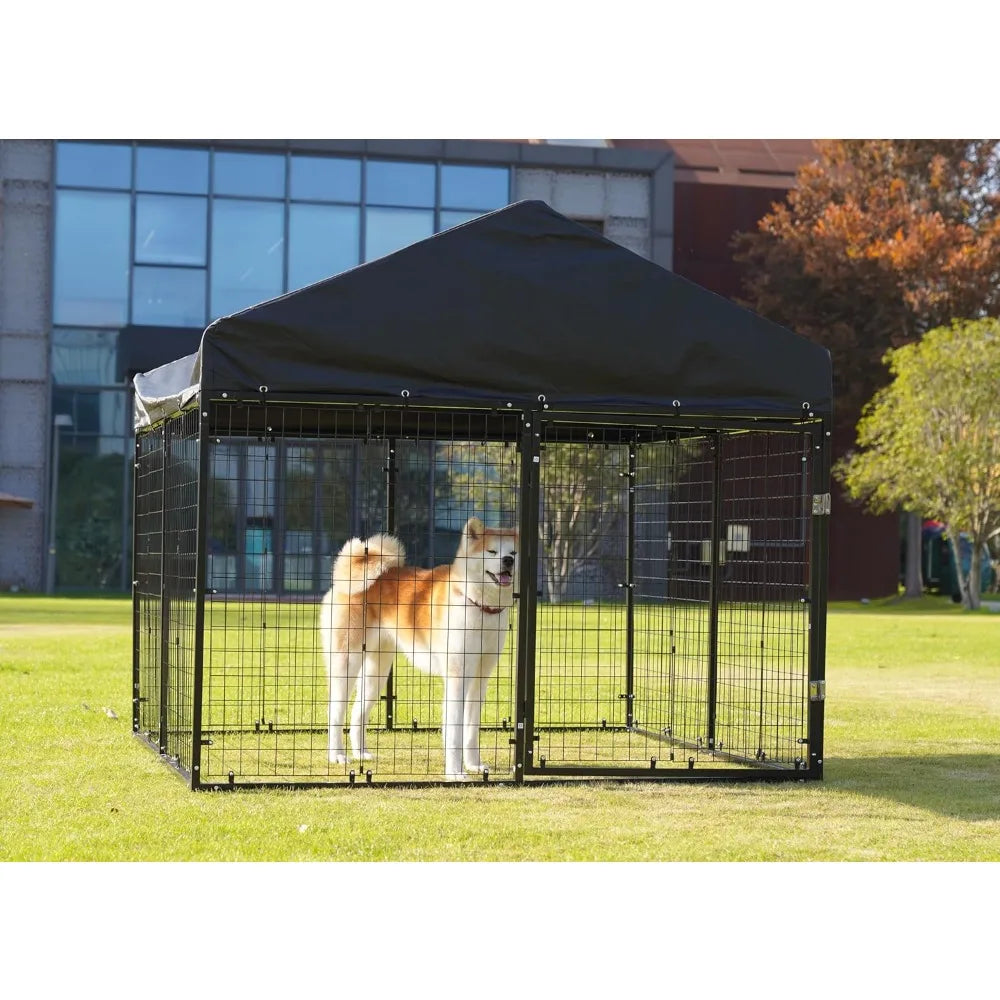 Hign-concerned Heavy Duty Outdoor Dog Kennel Enclosure Roof