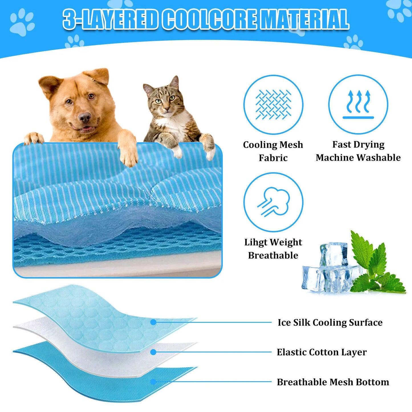 Zhejiang Pet Cooling Mat Cushion For Summer Sleeping Bed