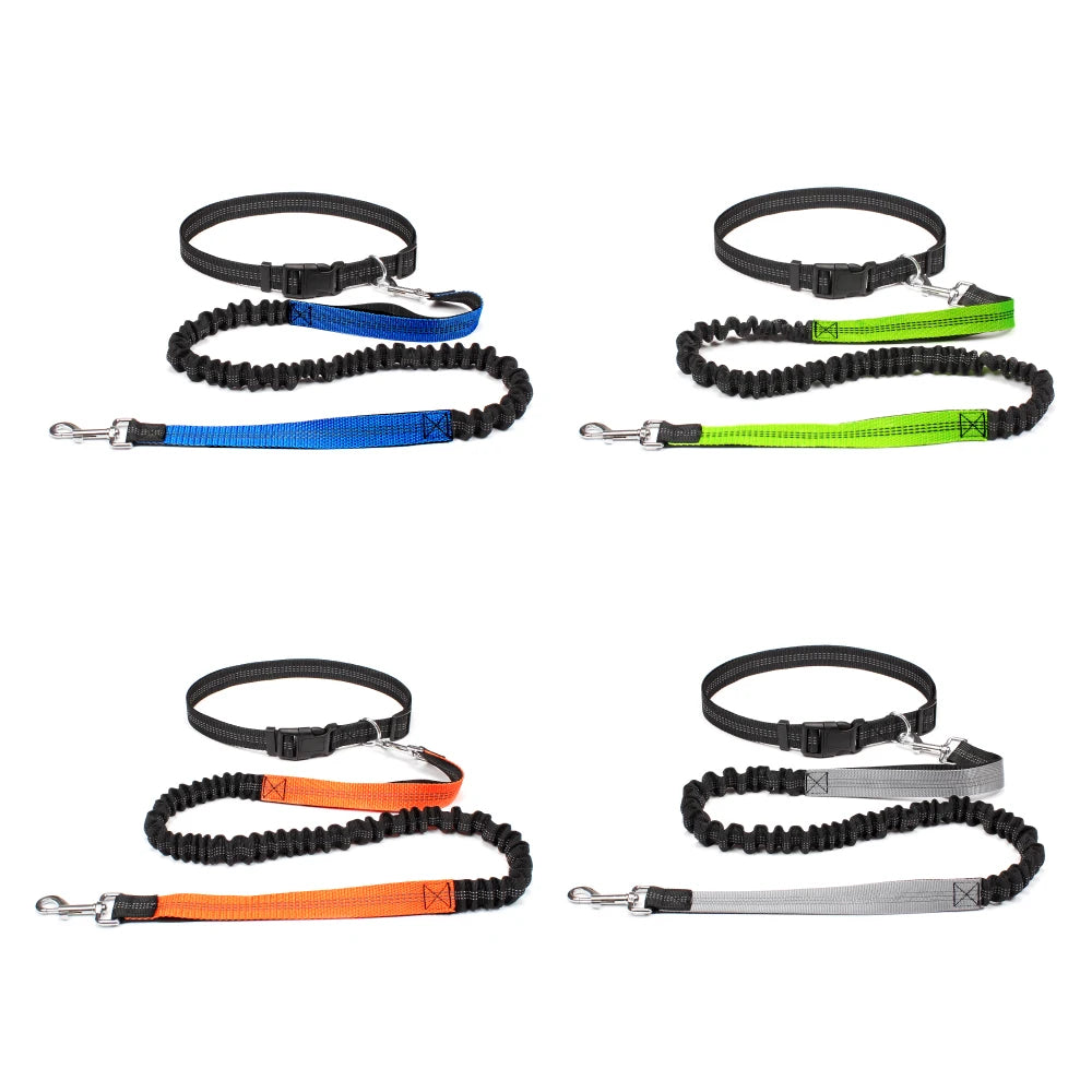 NONECN Hands Free Dog Leash Adjustable Waist Belt Reflective