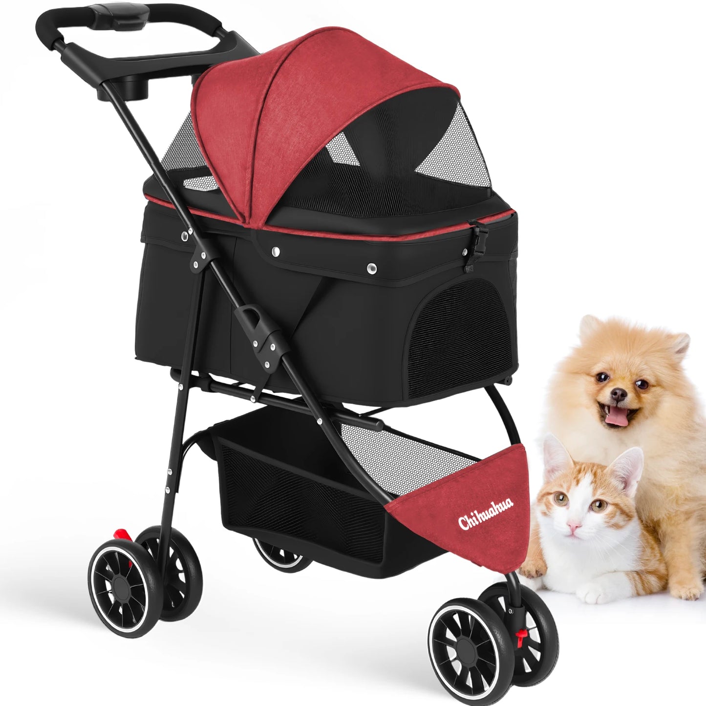 CHIHUAHUA Pet Stroller Foldable Portable Dog Cat Carrier For Travel
